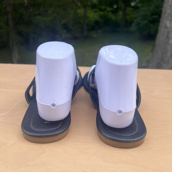 Nautica hase t-strap sandals Slide Sandals Black Clog Flip Flop Size 8 - Picture 5 of 9